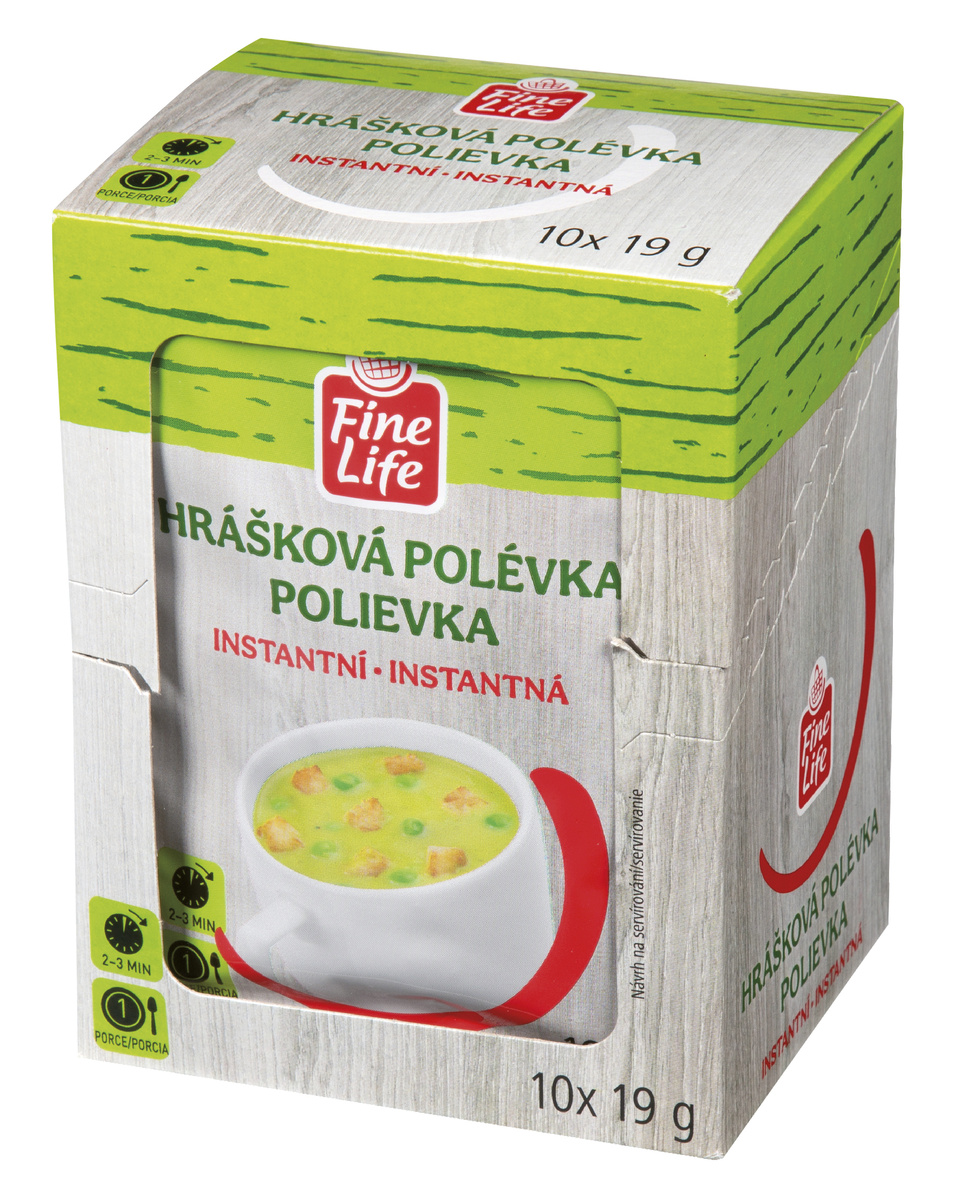 Fine Life Polévka instantní hrášková 10 x 19 g