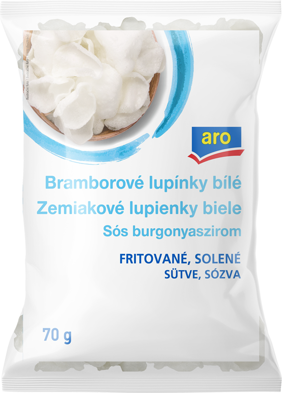 aro Bramborové lupínky bílé 70 g