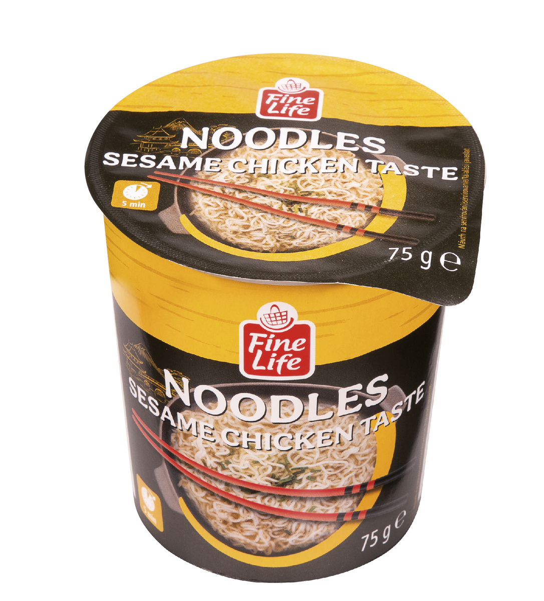 Fine Life Nudle s příchutí sezamové kuře 75 g