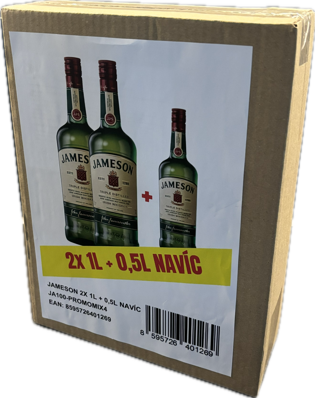 JAMESON 40 % 2 x 1 l + 500 ml navíc