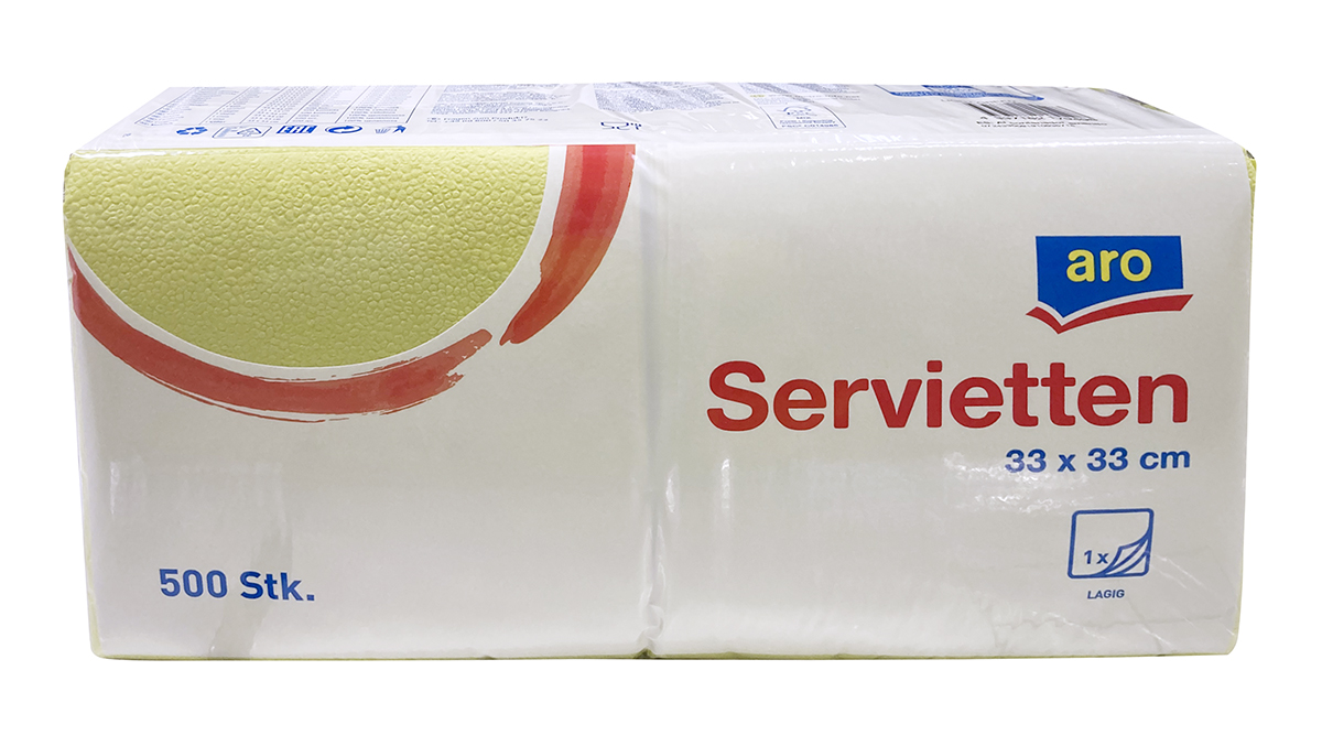 aro Ubrousky Light 1vrstvé 33 x 33 cm 10 ks