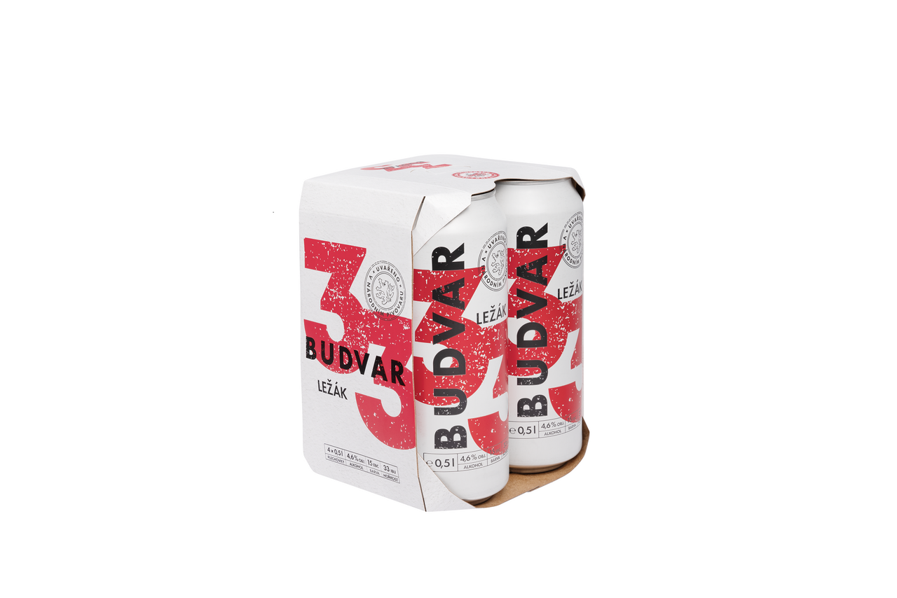 Budvar 33 Ležák 4 x 500 ml plech