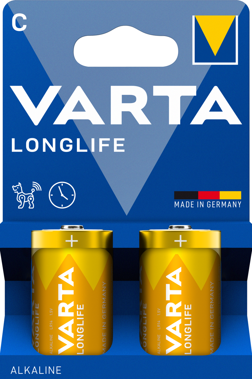 VARTA Baterie Longlife C Plastic Free 2 ks