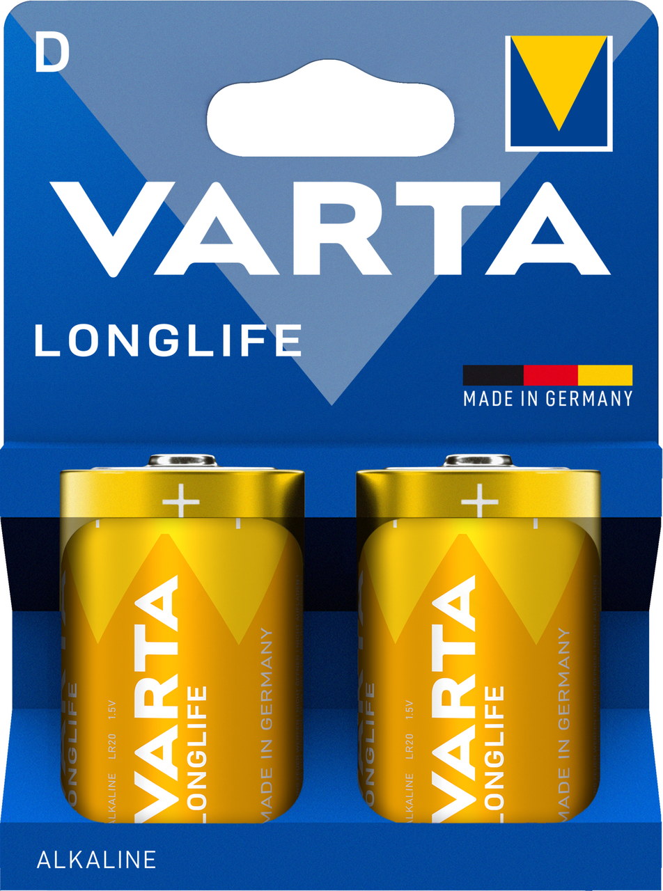 VARTA Baterie Longlife D Plastic Free 2 ks
