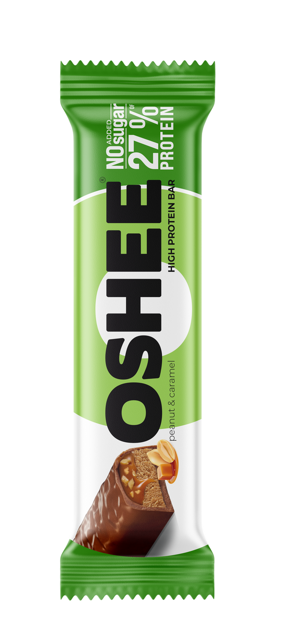 OSHEE Protein tyčinka ořech karamel 49 g