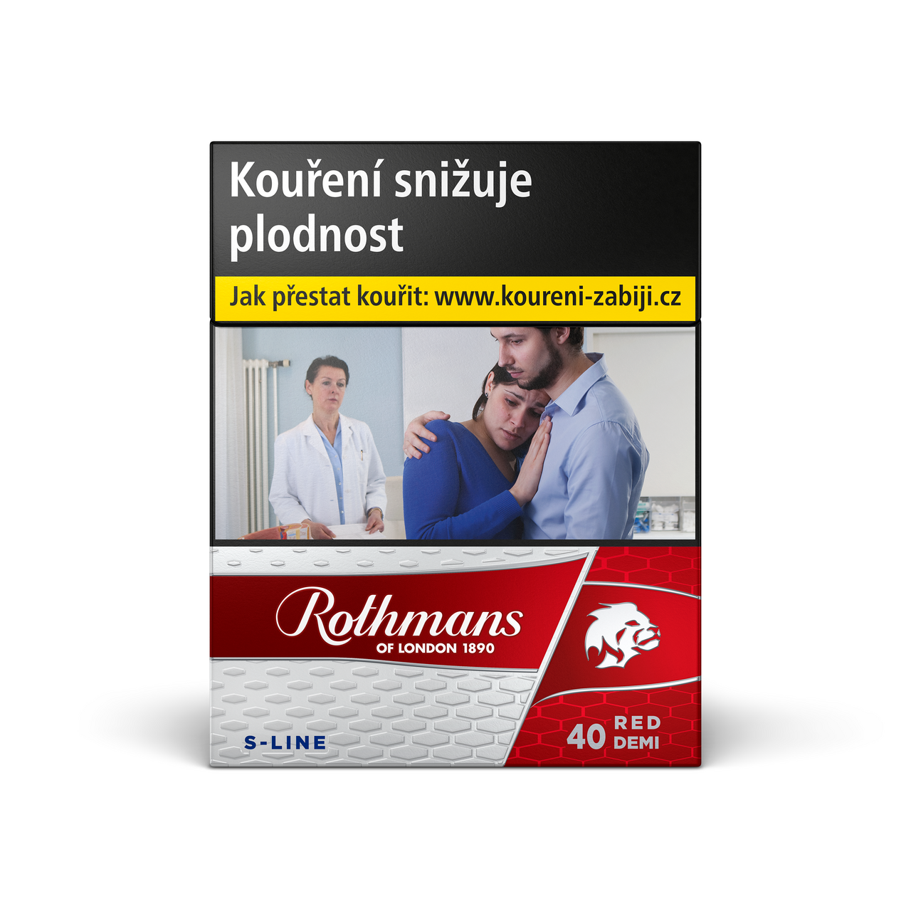 Rothmans S-Line Red king size tvrdé bal. 8 krab. 40 ks kolek R KC 298 Kč VO cena