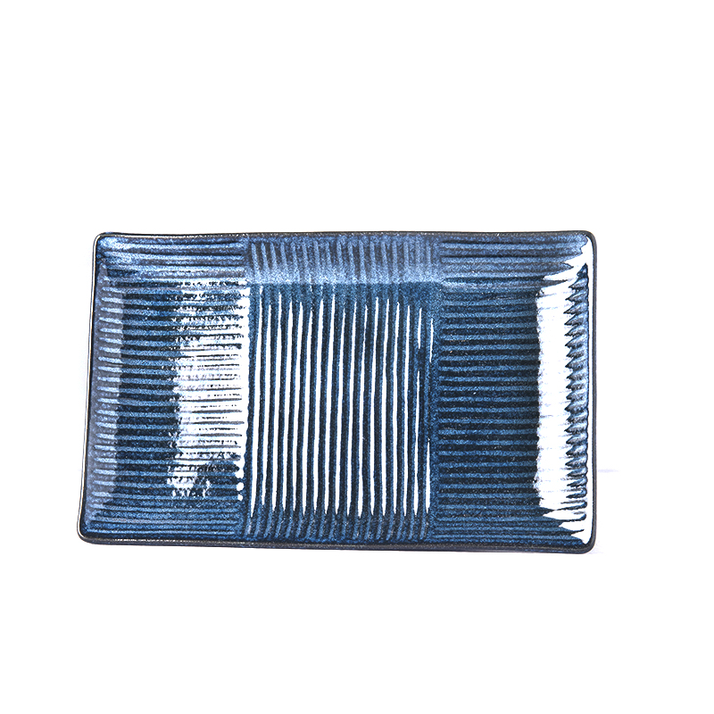 MADE IN JAPAN Talíř na sushi 21 x 13 cm modrý 1 ks