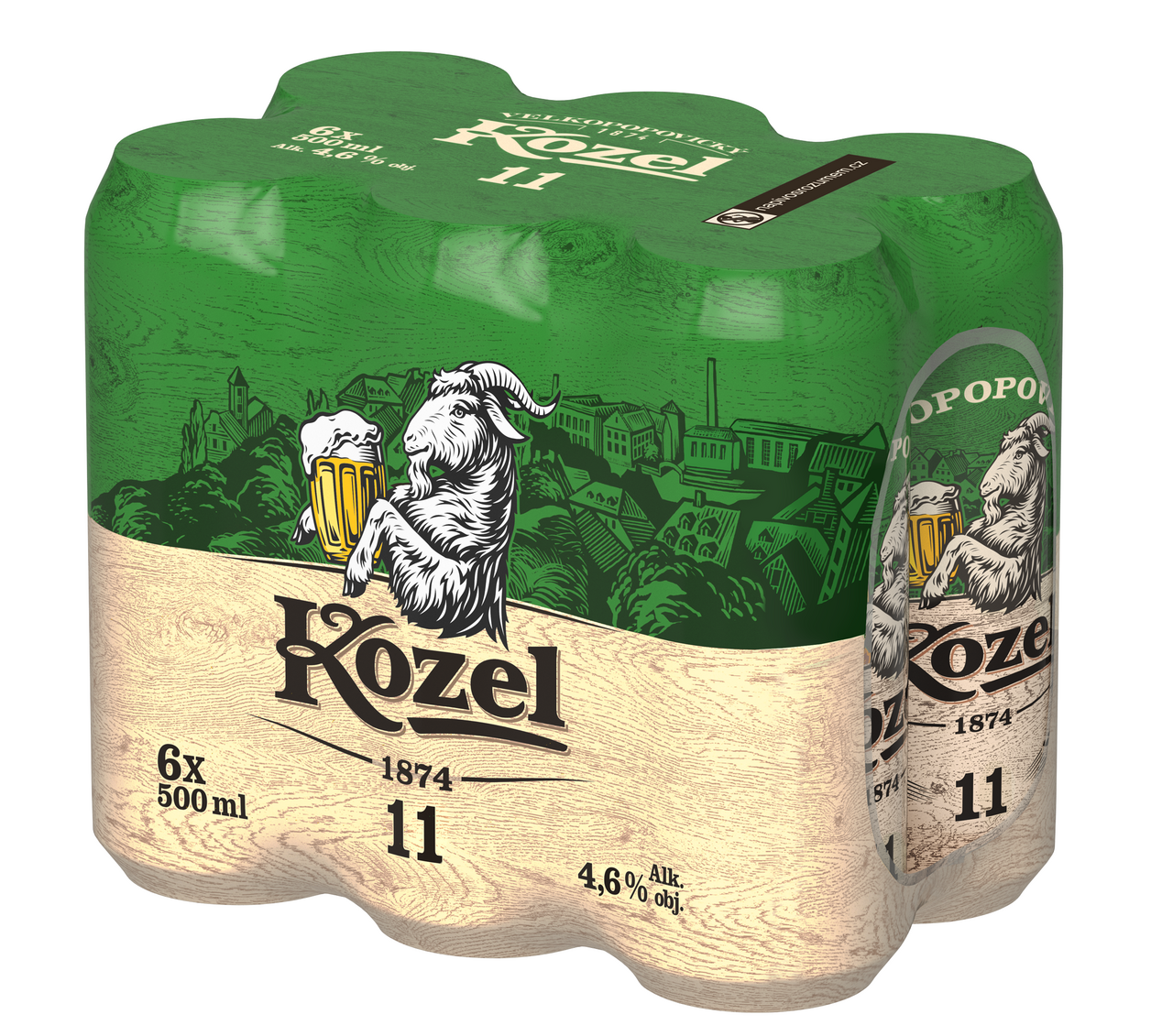 VELKOPOPOVICKÝ Kozel Pivo 11° 6 x 500 ml plech