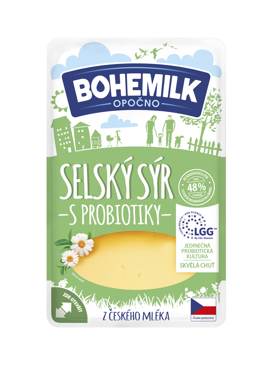BOHEMILK Selský sýr 48 % plátky chlaz. 100 g