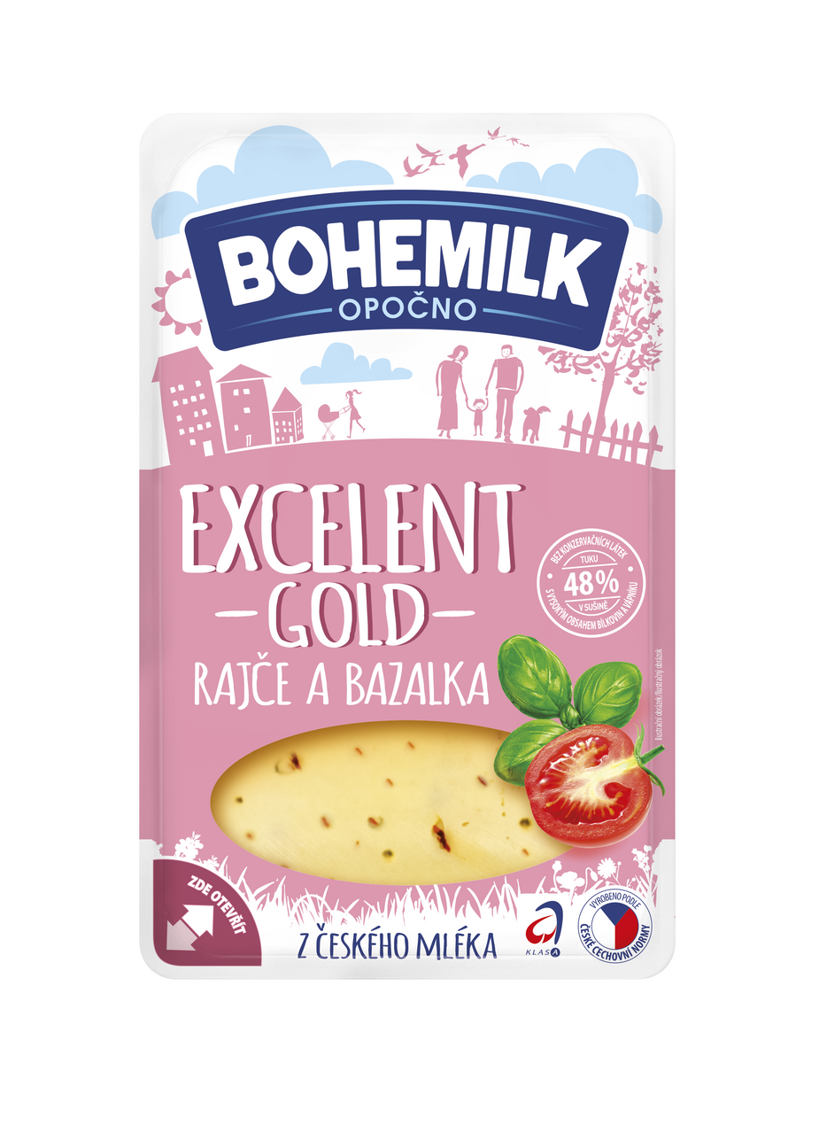 BOHEMILK Excelent Gold 48% rajčata bazalka plátky chlaz. 100 g