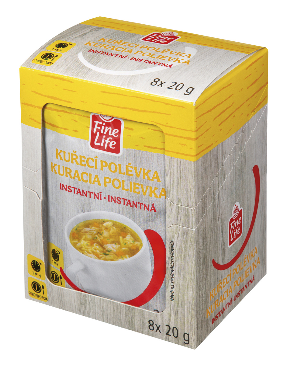 Fine Life Polévka instantní kuřecí 8 x 20 g