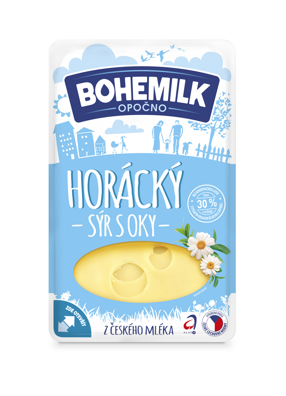 BOHEMILK Horácký sýr 30 % plátky chlaz. 100 g