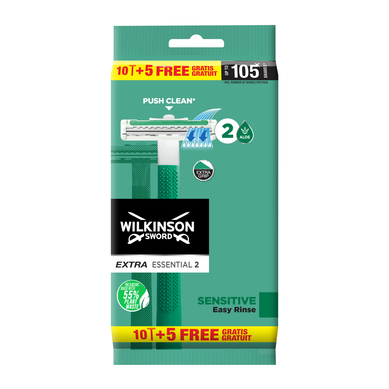 WILKINSON Extra2 Sensitive holítka 10 + 5 ks