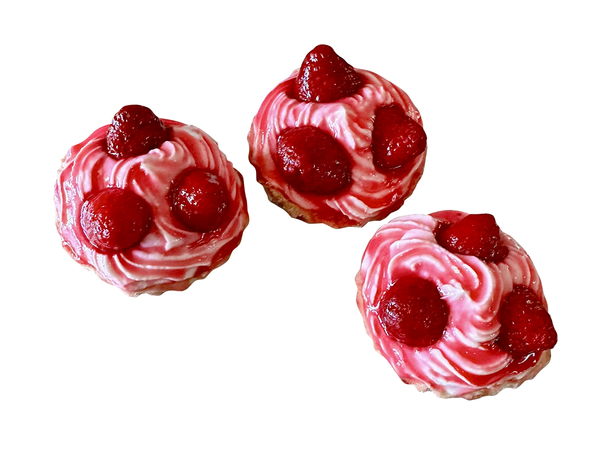 Košíček maliny tvarohový krém 2 x 60 g