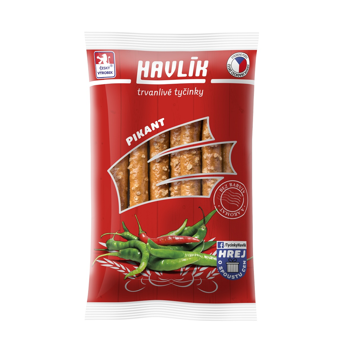 HAVLÍK OPAL Tyčinky sýr, sůl, pikant trvanlivé 6 x 90 g