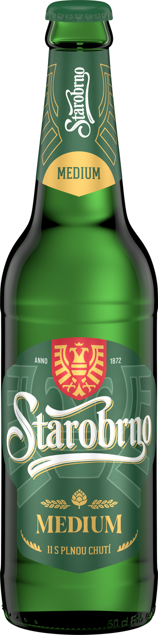 Starobrno Medium Pivo 20 x 500 ml vratná láhev