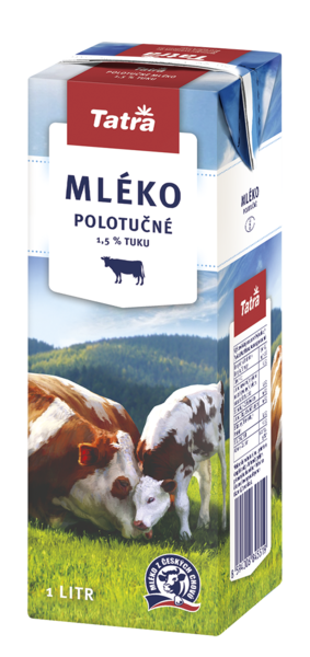 Tatra Mléko polotučné 1,5 % trvanlivé 12 x 1 l