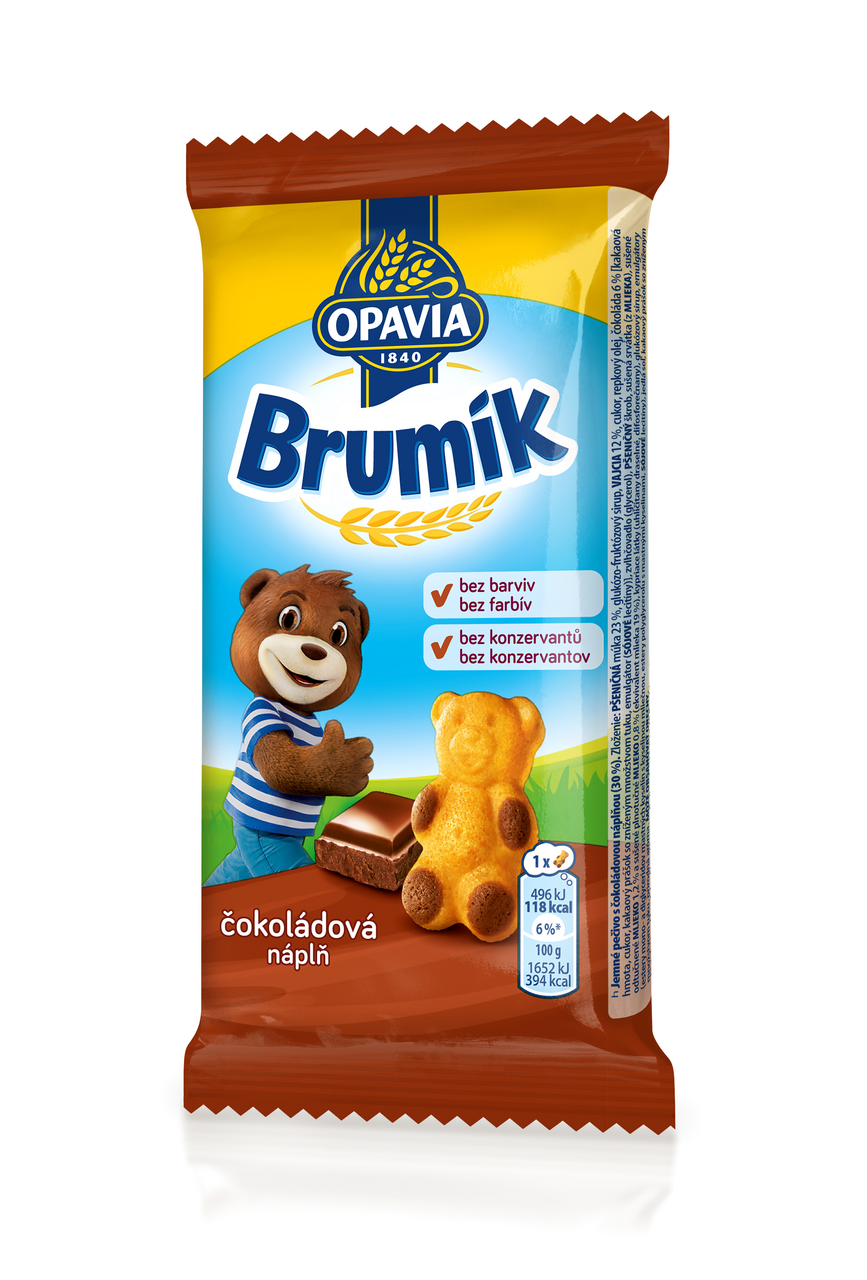 OPAVIA Brumík s čokoládovou náplní 48 x 30 g