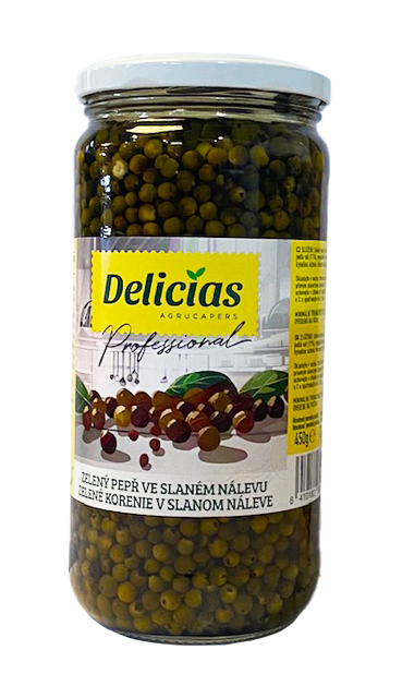 Delicias Pepř zelený v nálevu 720 g
