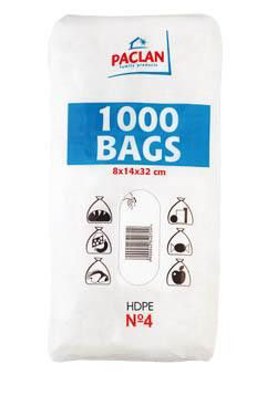 Paclan Mikrotenové sáčky velikost č. 4 1000 ks