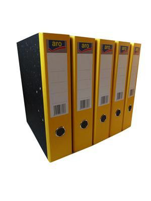 aro Pořadač A4/75 cm mramorový žlutý 5 ks