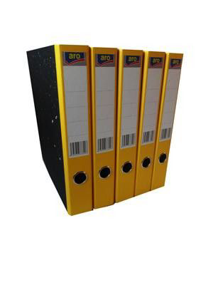 aro Pořadač A4/50 mm mramorový žlutý 5 ks