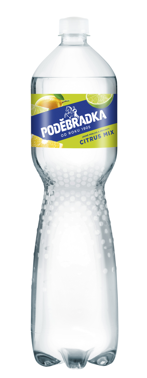 PODĚBRADKA Voda jemně perlivá citrus mix 6 x 1,5 l
