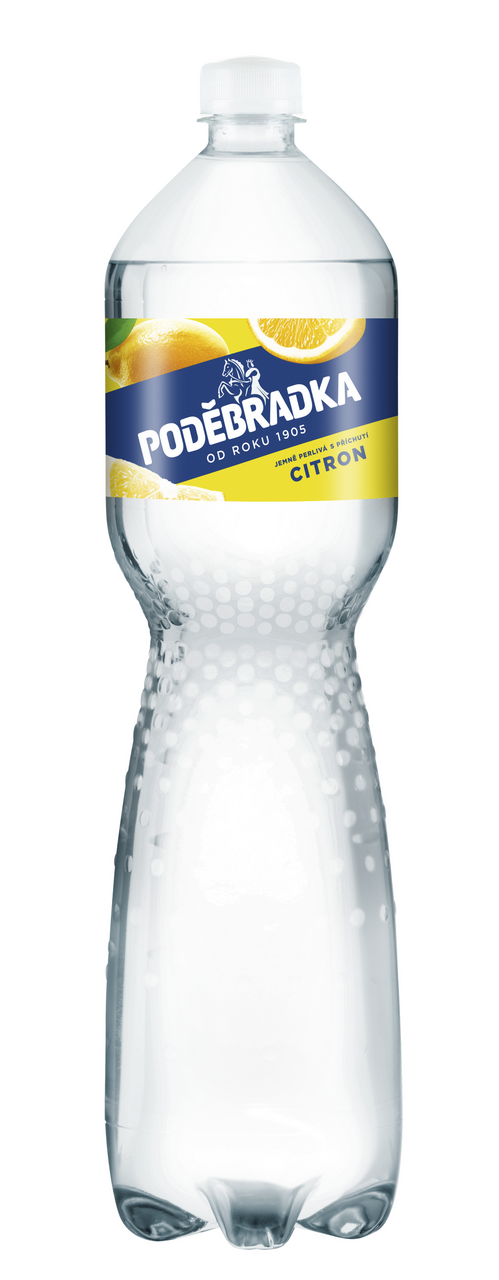PODĚBRADKA Voda perlivá citron 6 x 1,5 l