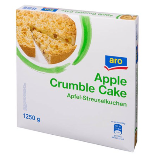 aro Koláč jablkový s drobenkou 1250 g