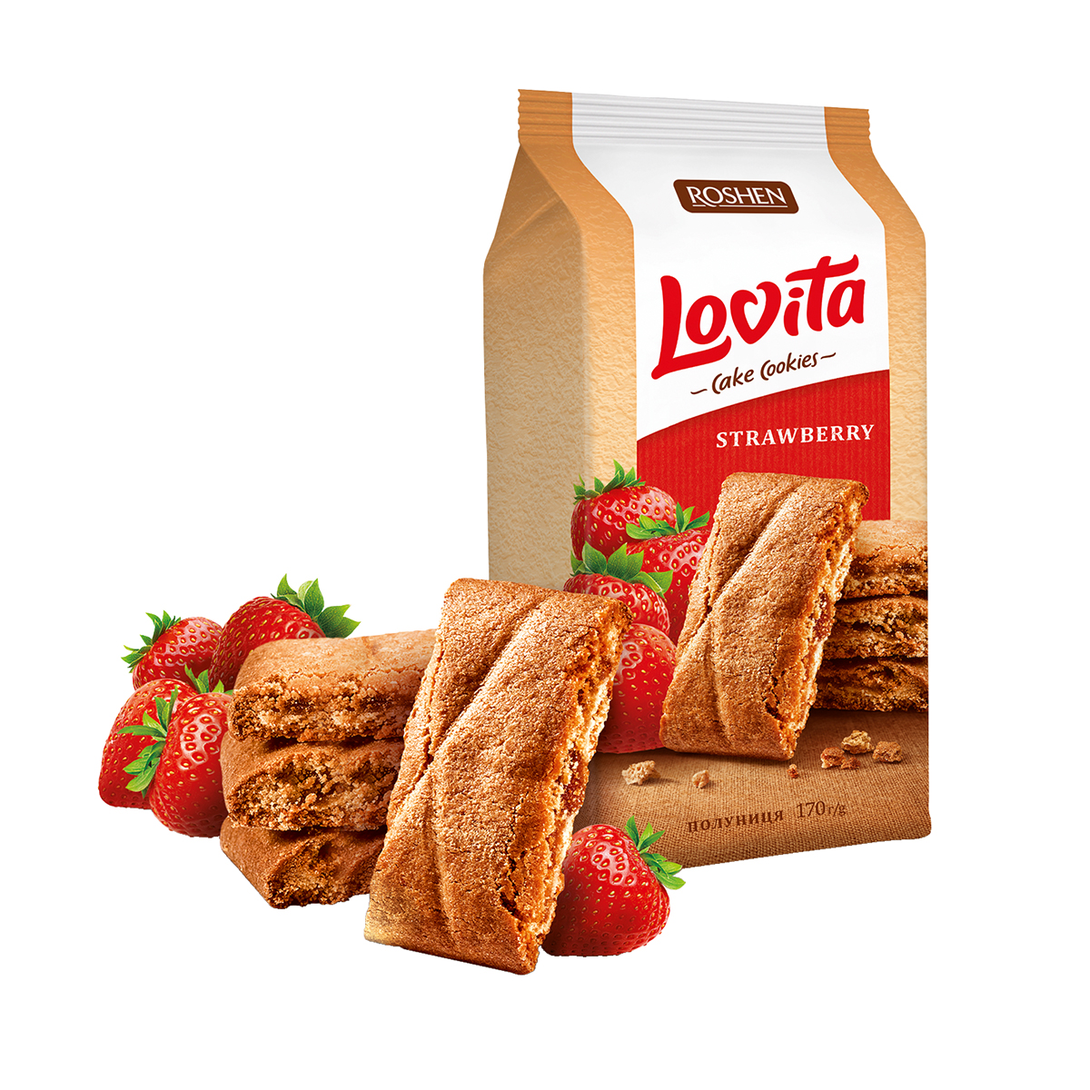 ROSHEN Lovita Cake Strawberry 168 g