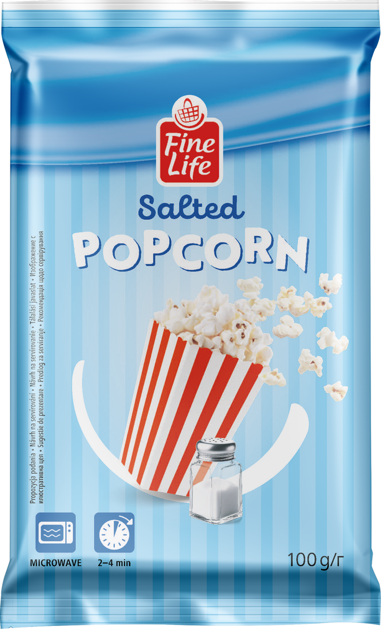 Fine Life Popcorn slaný 100 g