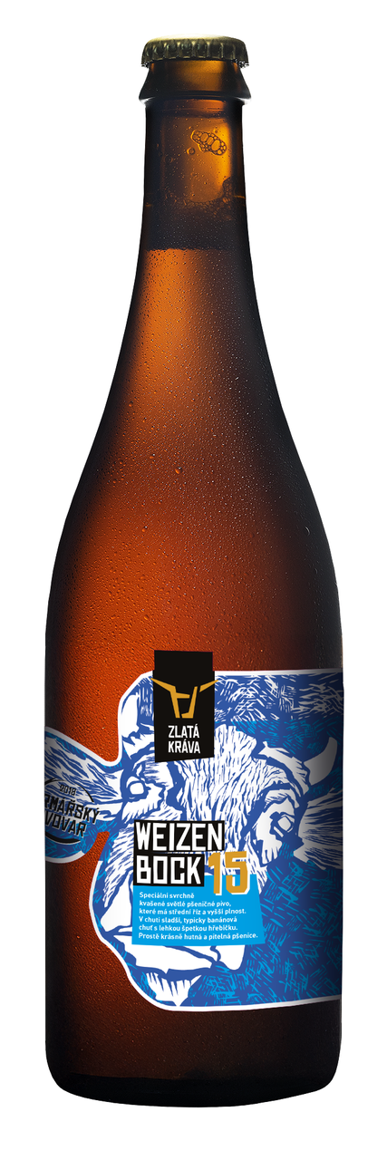ZLATÁ KRÁVA Weizenbock 15 pivo 700 ml
