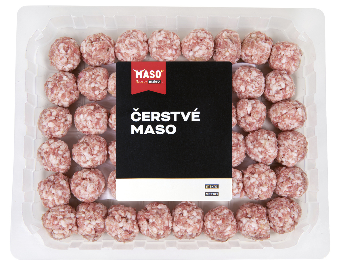 Vepřové kuličky ochranná atmos. 48 ks chlaz. cca 960 g