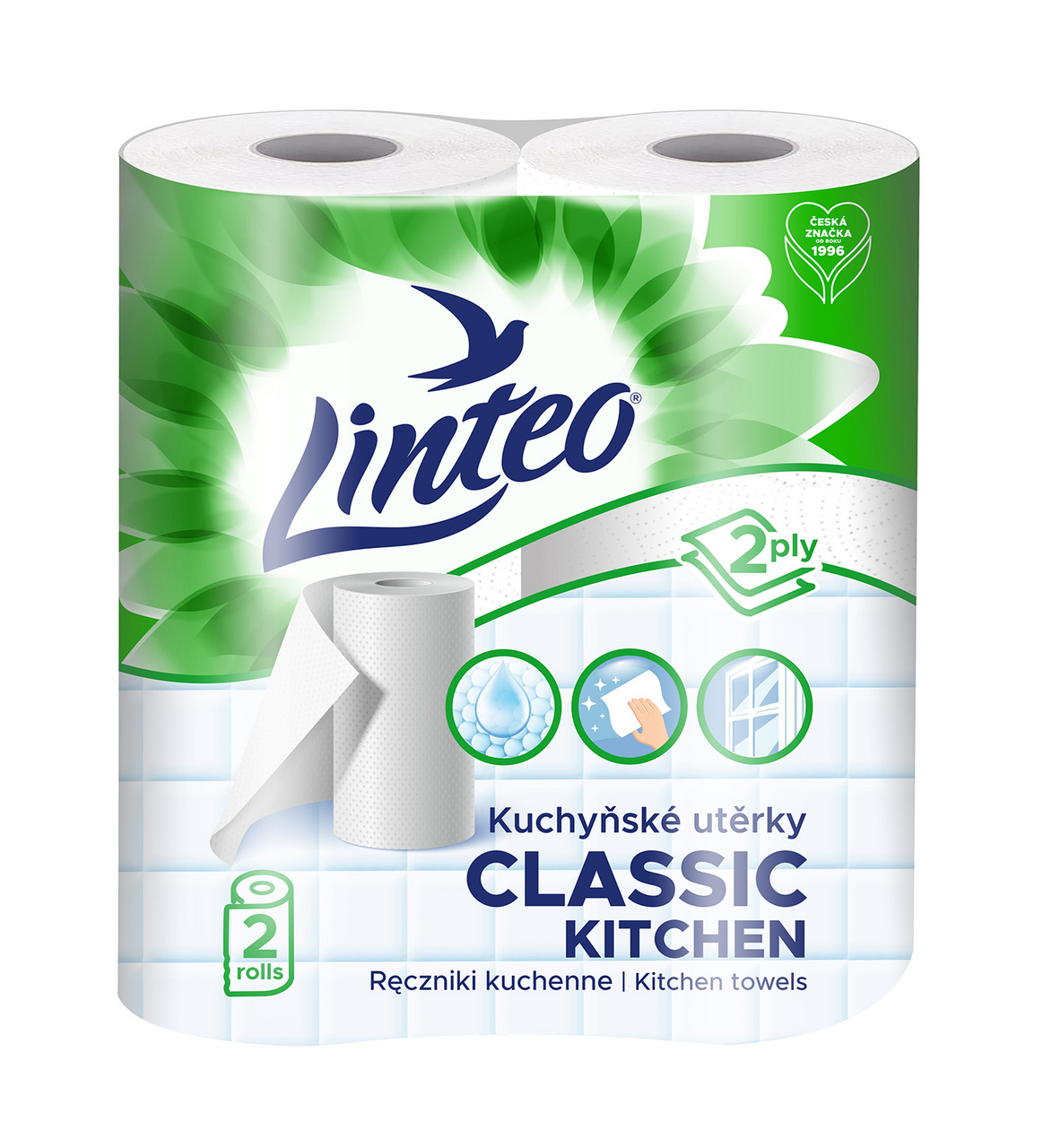 Linteo Classic Kuchyňské utěrky 2 role 2vrstvy 9,3 m 1 ks