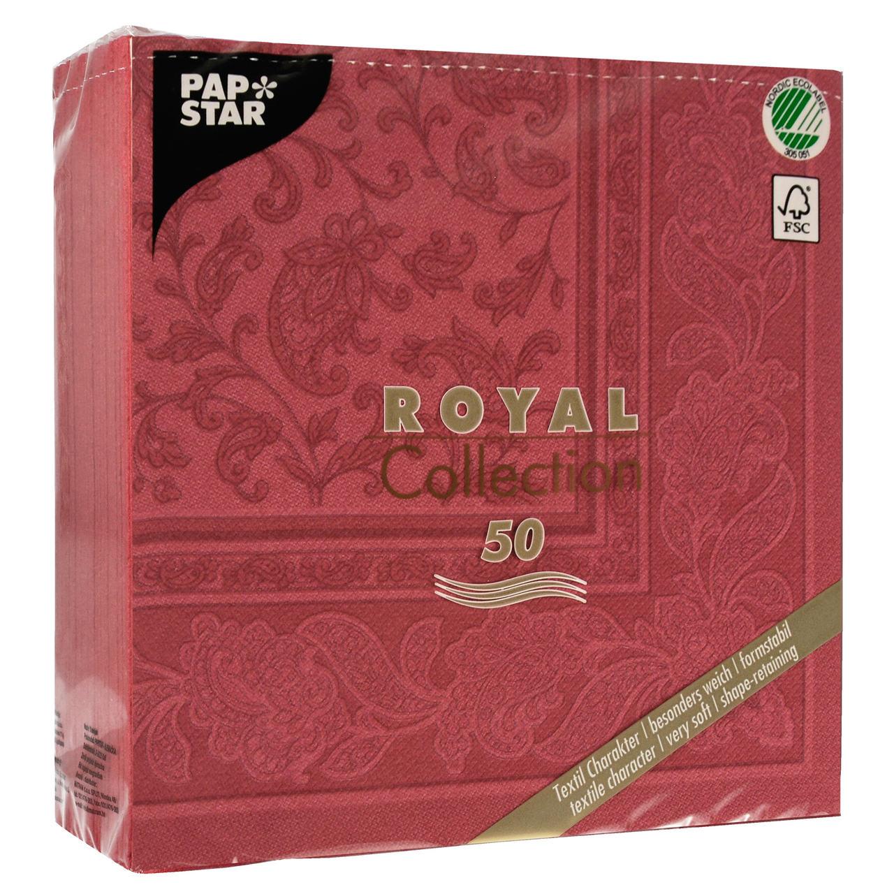 PAP STAR Royal Collection Ubrousky Bordeaux 50 ks