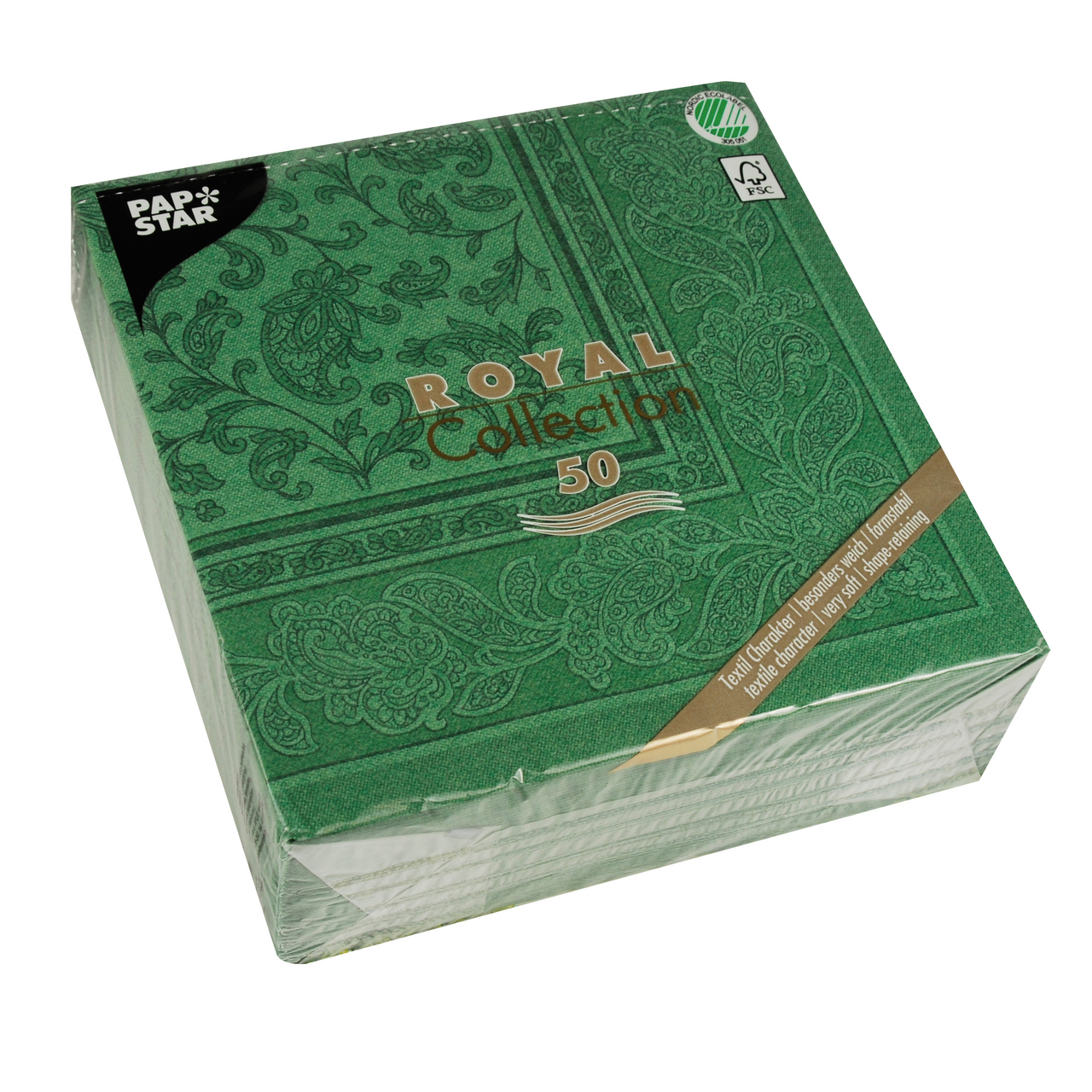 PAP STAR Royal Collection Ubrousky Dark Green 50 ks