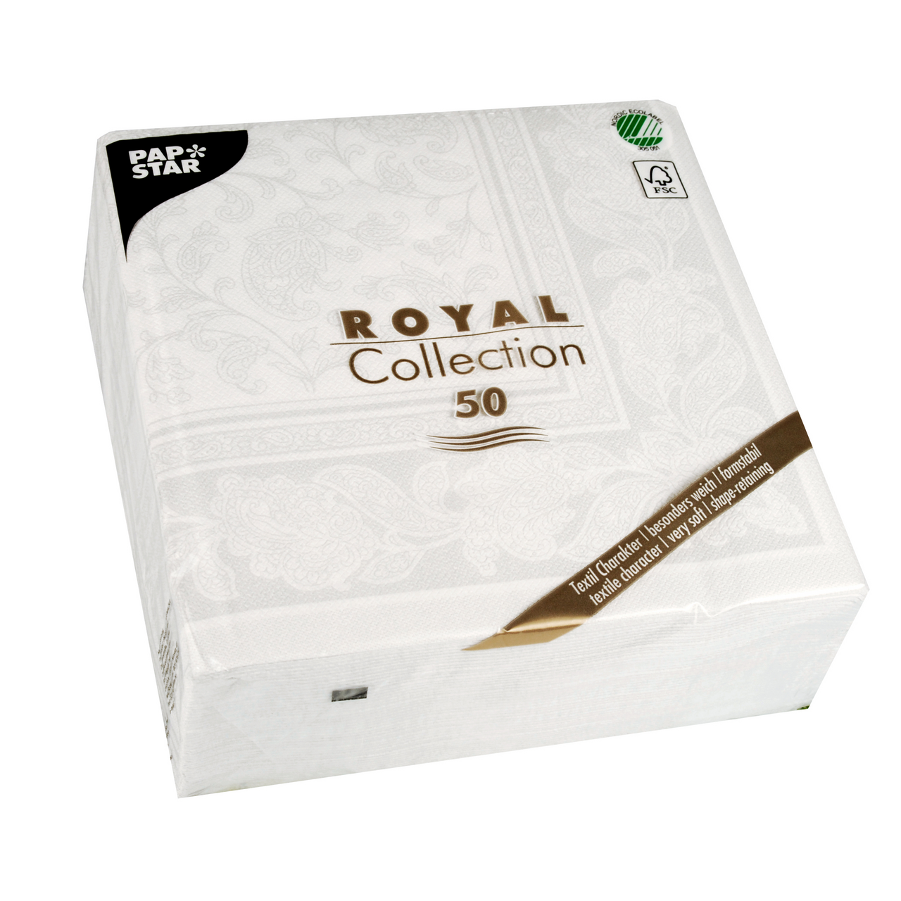 PAP STAR Royal Collection Ubrousky bílý 1 ks