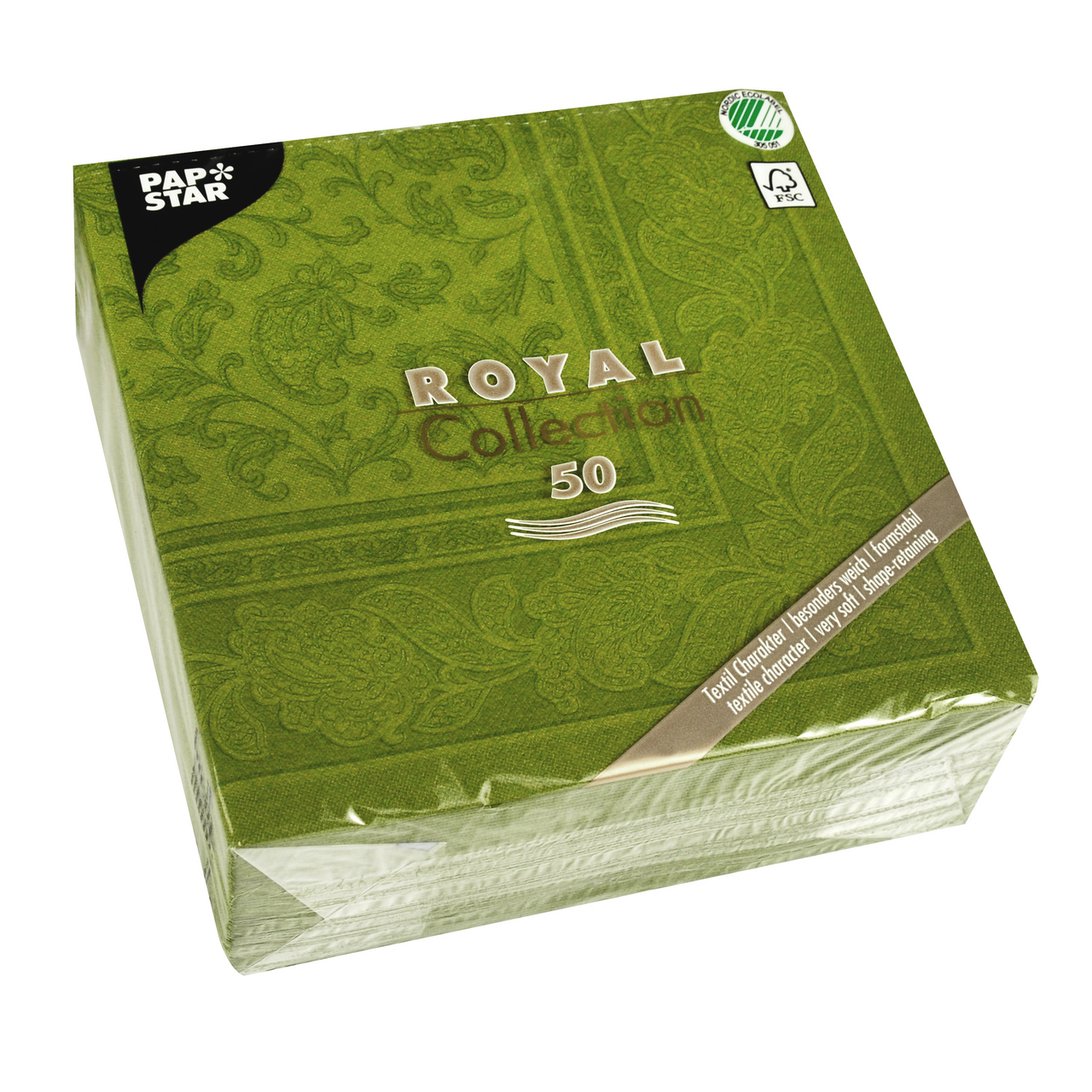 PAP STAR Royal Collection Ubrousky Olive 50 ks