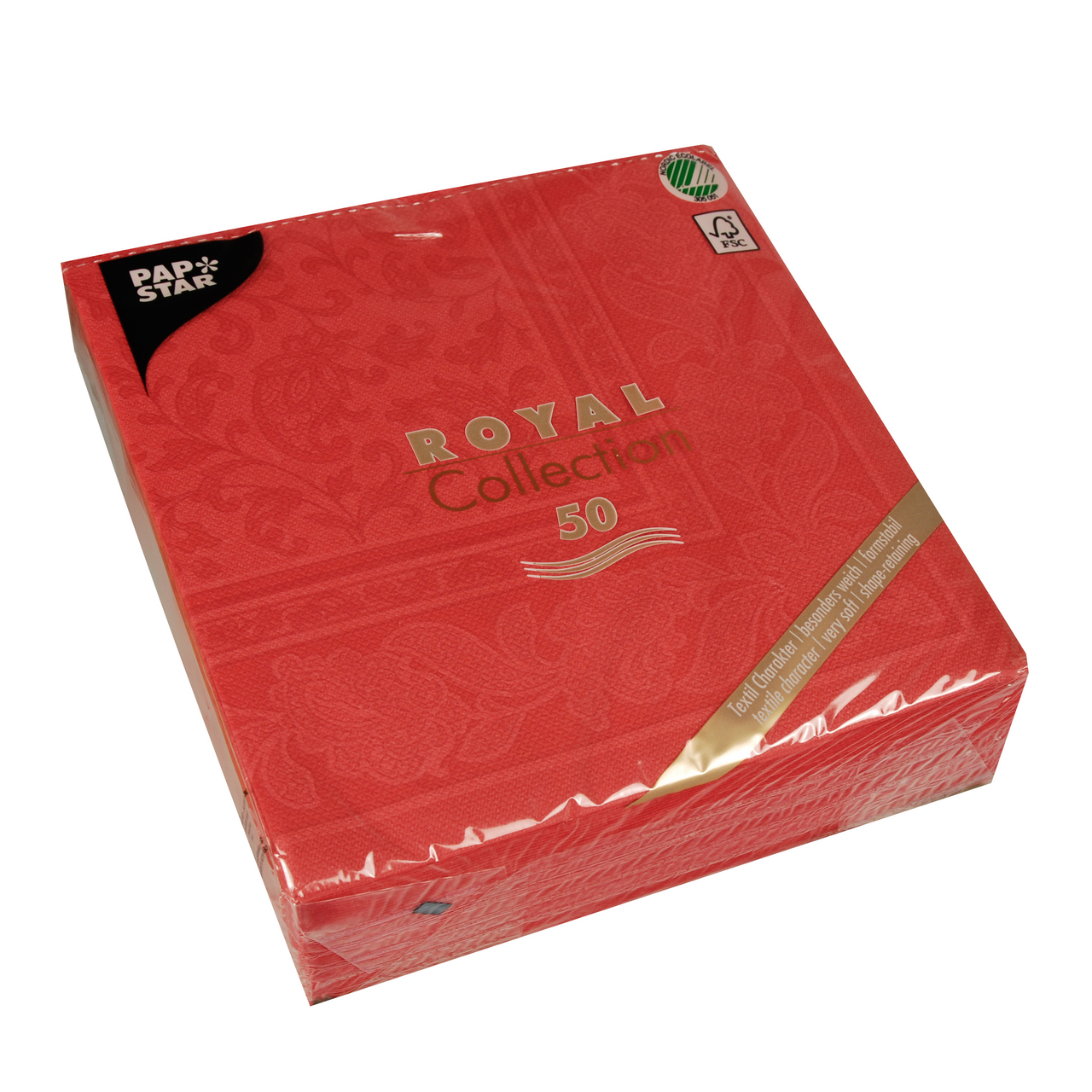 PAP STAR Royal Collection Ubrousky Red 50 ks