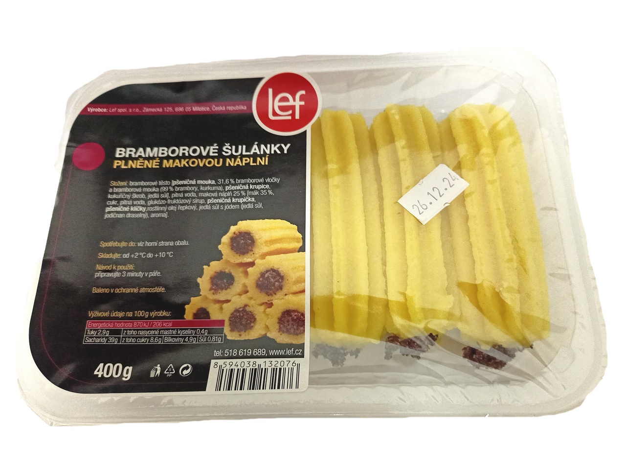 Lef Bramborové šulánky plněné mákem chlaz. 400 g