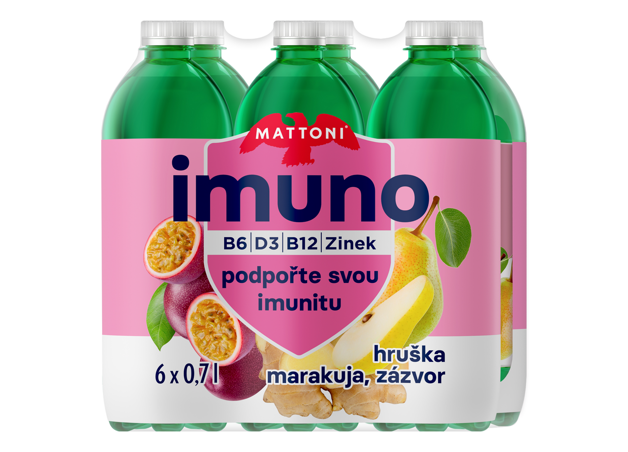 MATTONI Imuno hruška maracuja zázvor 6 x 700 ml
