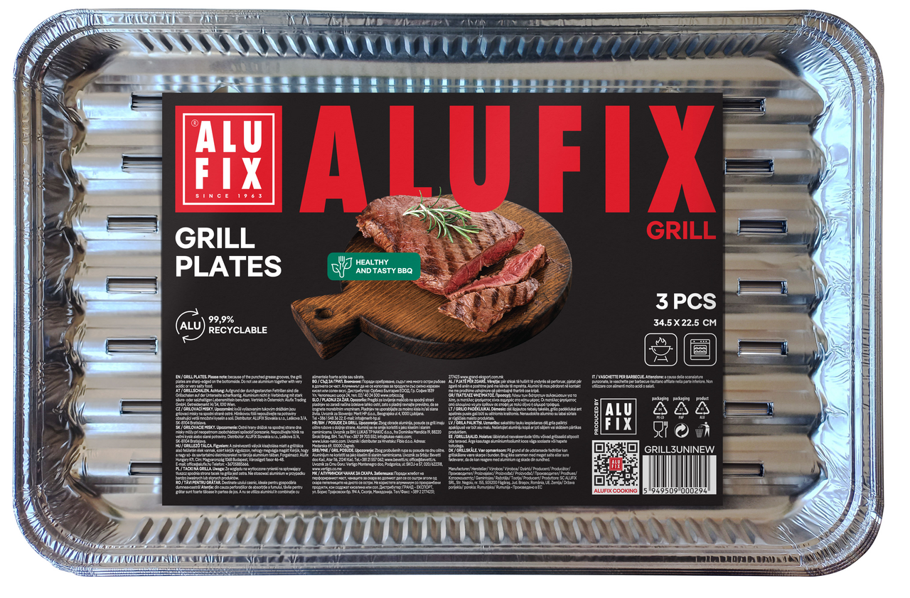 ALUFIX Grilovací tácky hranaté 3 ks