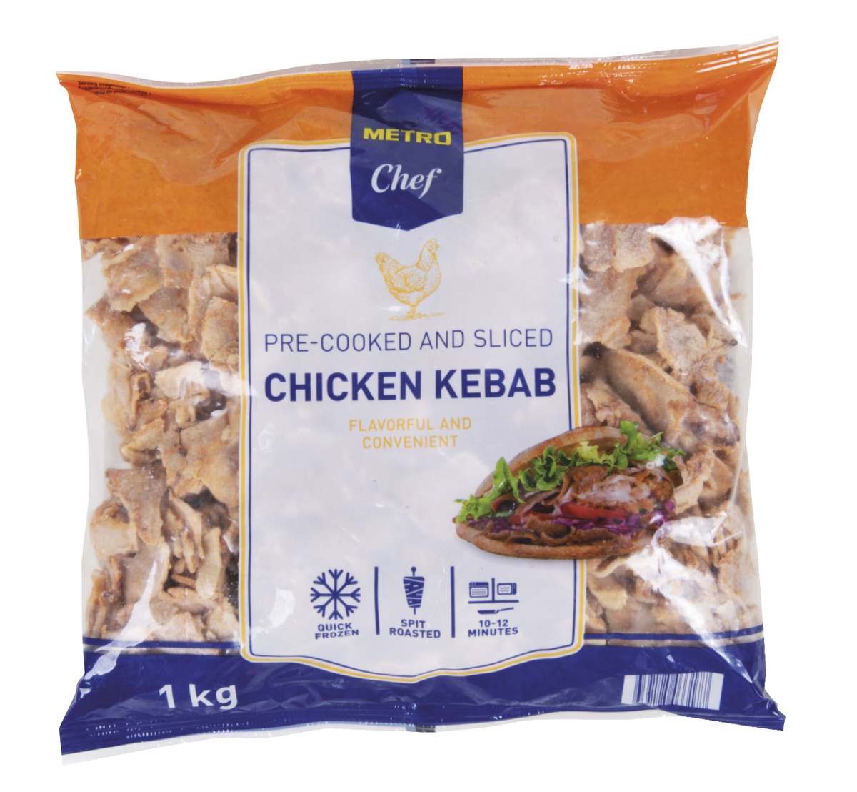 METRO Chef Kebab kuřecí krájený mraž. 1 kg