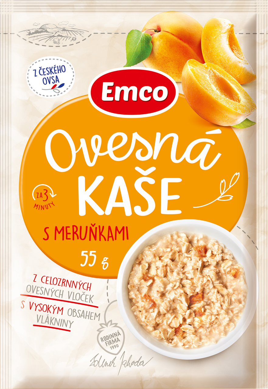 Emco Ovesná kaše meruňka 55 g