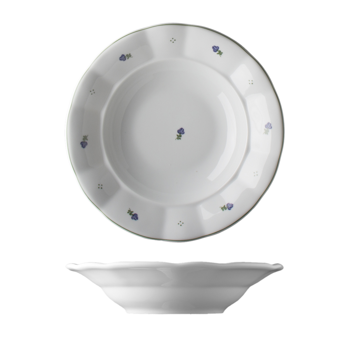 G.Benedikt Talíř hluboký BEN 24 cm porcelán modrý 6 ks