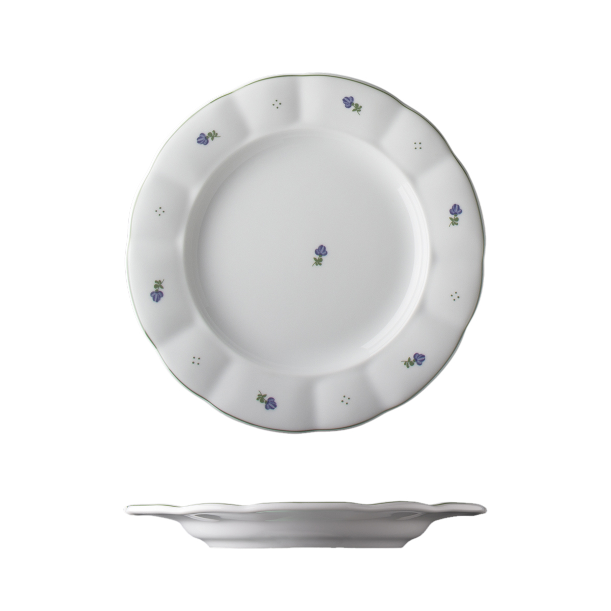 G.Benedikt Talíř mělký BEN 19 cm porcelán modrý 6 ks