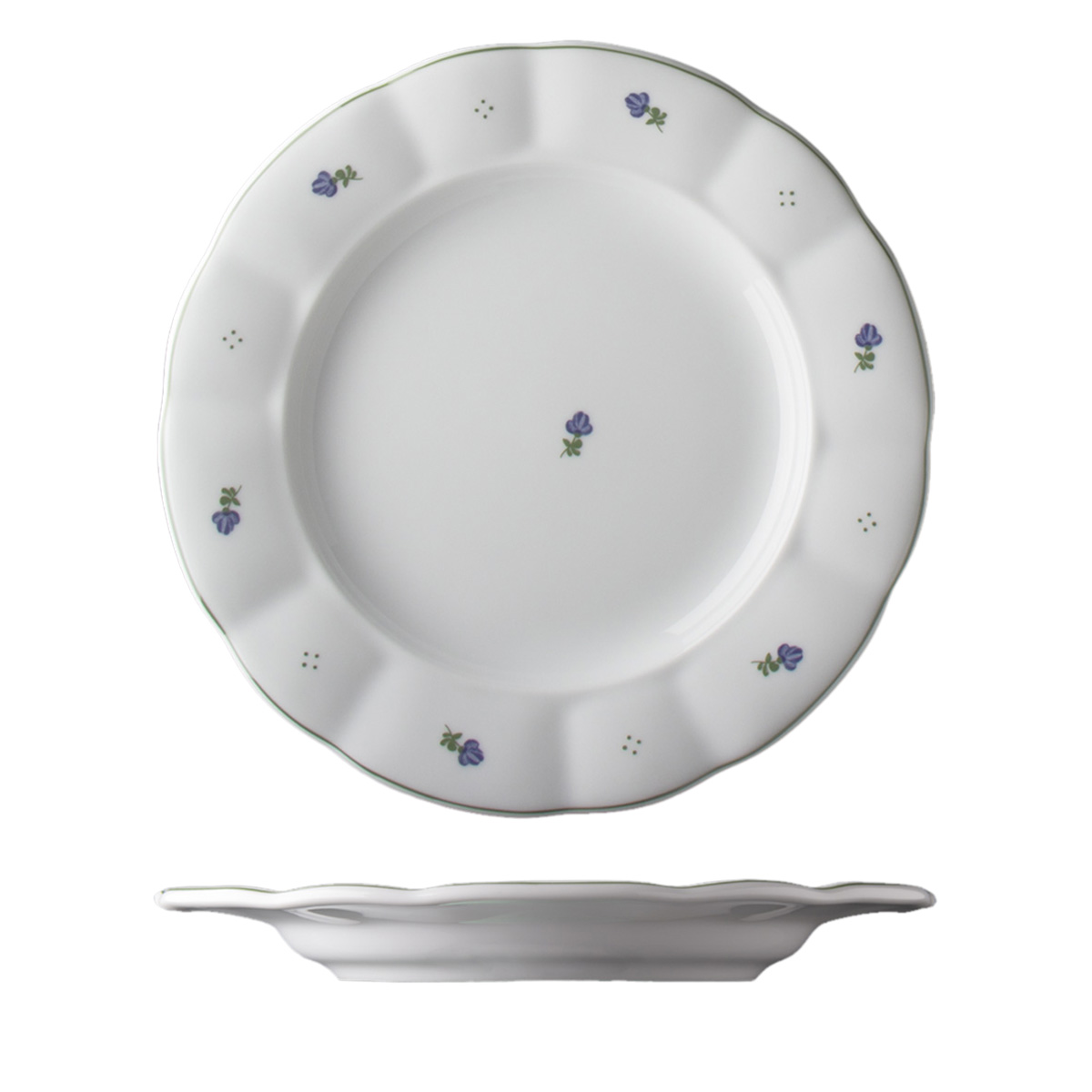 G.Benedikt Talíř mělký BEN 26 cm porcelán modrý 6 ks