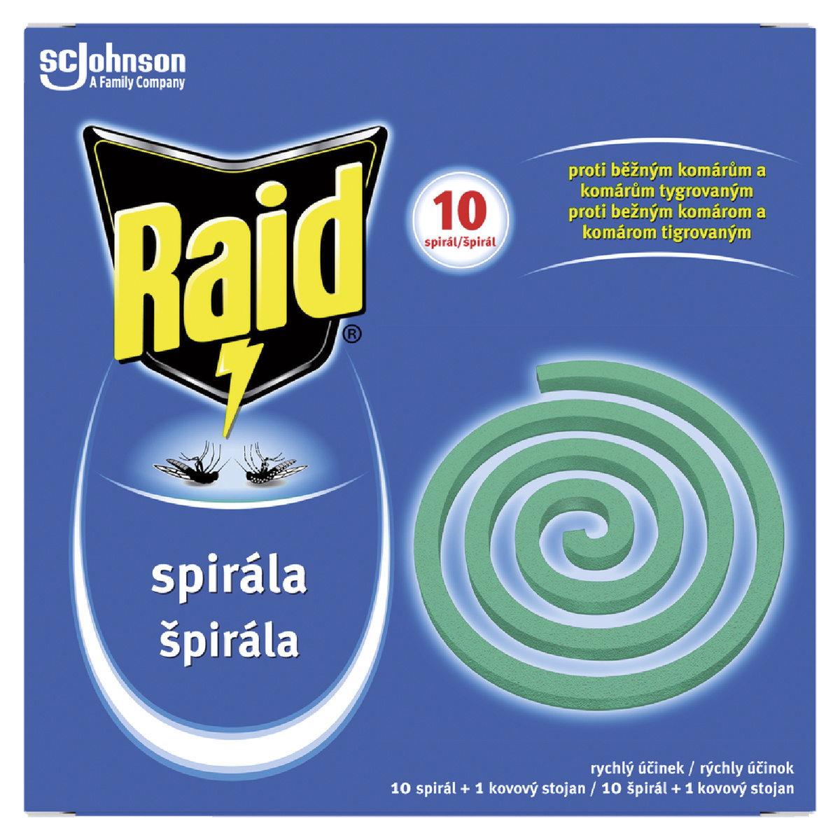 Raid Spirála proti komárům 10 ks