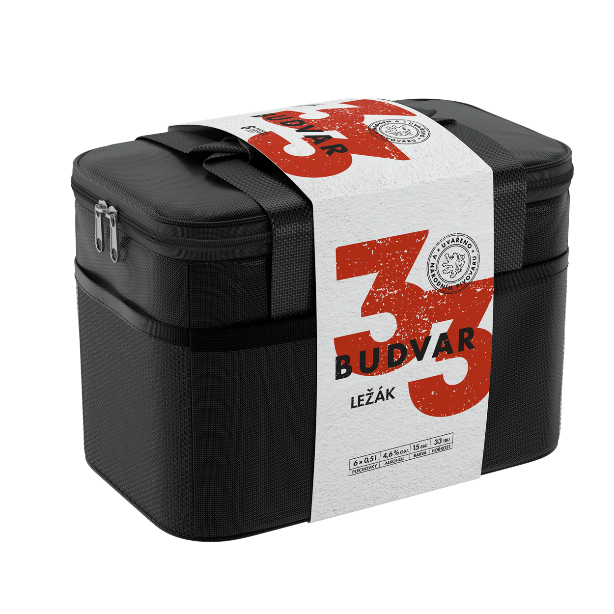 Budvar 33 Thermobag 6 x 500 ml plech