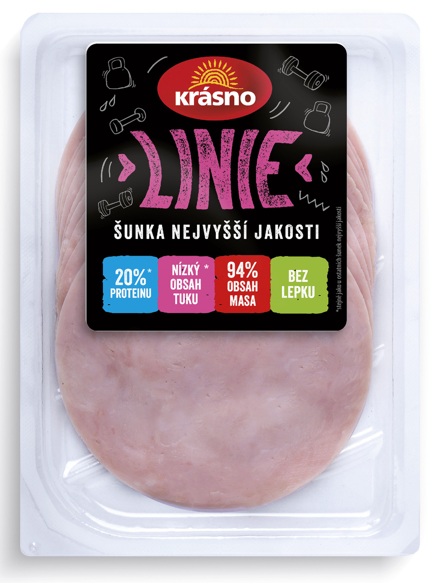 krásno Linie šunka nevyšší jakosti chlaz. 100 g